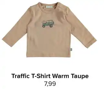 Baby-Dump Traffic T-Shirt Warm Taupe aanbieding