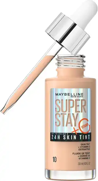 Amazon Maybelline New York Superstay 24H Skin Tint Bright Skin-Like Coverage - foundation - 10 aanbieding