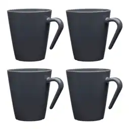 ANWB Mydrinkglass Camping Koffiebekers 4 st. Donker Grijs XXL aanbieding