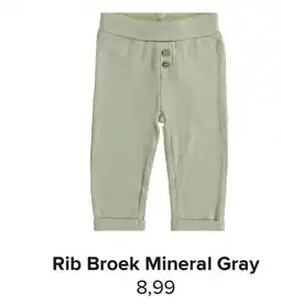 Baby-Dump Rib Broek Mineral Gray aanbieding