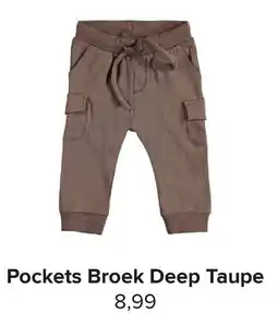 Baby-Dump Pockets Broek Deep Taupe aanbieding