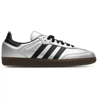 Foot Locker Adidas Samba Sneakers Dames - Zilver - Maat 36 - Leer aanbieding