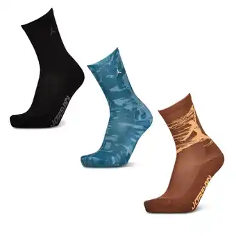 Foot Locker Jordan Kids Crew 3 Pack Sokken Unisex - Bruin - Maat 31 - 34 - Katoen aanbieding