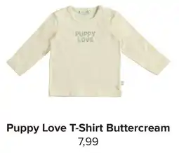 Baby-Dump Puppy Love T-Shirt Buttercream aanbieding