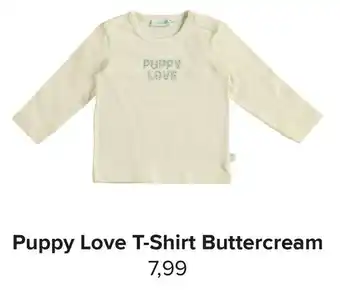 Baby-Dump Puppy Love T-Shirt Buttercream aanbieding