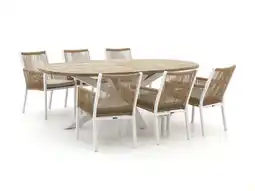 Kees Smit Manifesto Rivola/ROUGH-Y Ellips 240cm dining tuinset 7-delig aanbieding
