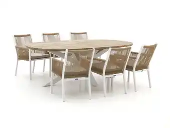 Kees Smit Manifesto Rivola/ROUGH-Y Ellips 240cm dining tuinset 7-delig aanbieding