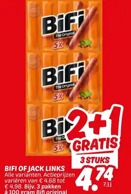 Dekamarkt Bifi of jack links aanbieding