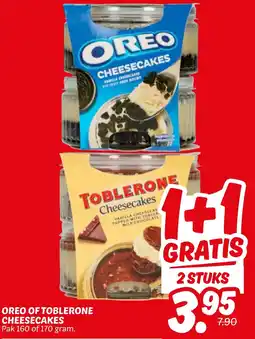 Dekamarkt Oreo of toblerone cheesecakes aanbieding