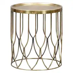 Leen Bakker Bijzettafel Verdi - messingkleur - 40xØ35 cm aanbieding