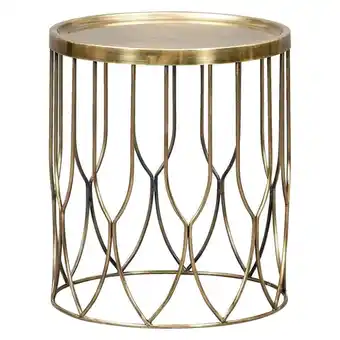 Leen Bakker Bijzettafel Verdi - messingkleur - 40xØ35 cm aanbieding