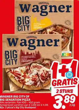 Dekamarkt Wagner big city of big sensation pizza aanbieding