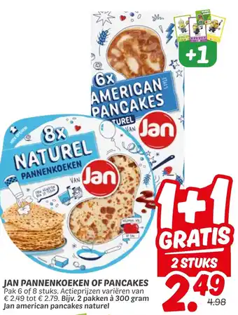 Dekamarkt Jan pannenkoeken of pancakes aanbieding