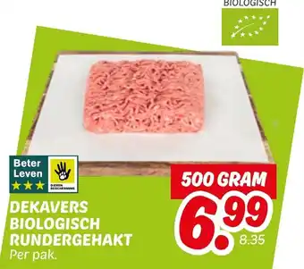 Dekamarkt Dekavers biologisch rundergehakt aanbieding