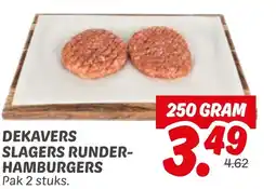Dekamarkt Dekavers slagers runder hamburgers aanbieding