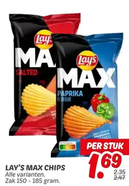Dekamarkt Lay's max chips aanbieding