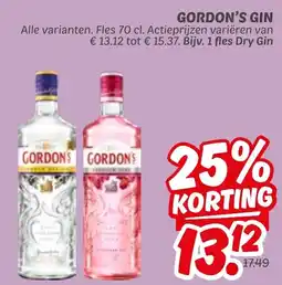Dekamarkt Gordon's gin aanbieding