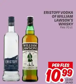 Dekamarkt Eristoff vodka of william lawson's whisky aanbieding