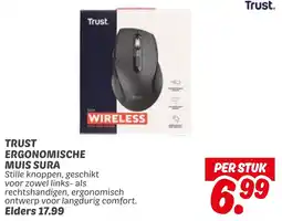 Dekamarkt Trust ergonomische muis sura aanbieding
