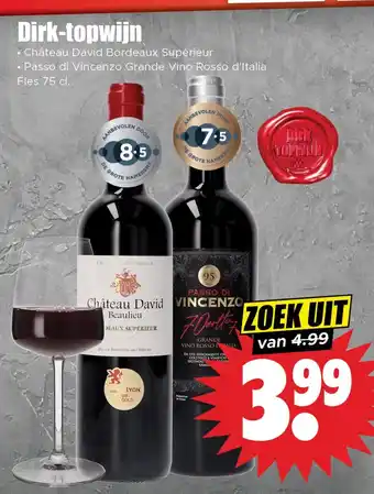Dirk Dirk-topwijn aanbieding