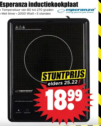 Dirk Esperanza inductiekookplaat aanbieding