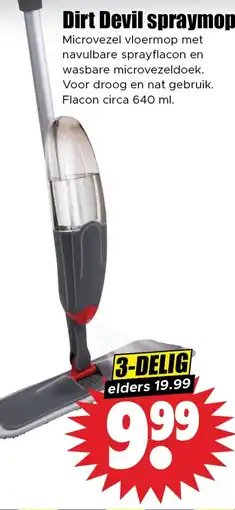 Dirk Dirt Devil spraymop aanbieding