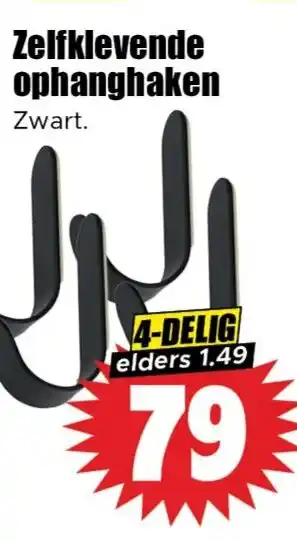Dirk Zelfklevende ophanghaken aanbieding