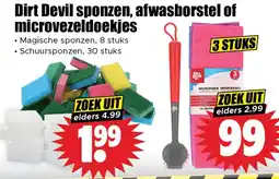 Dirk Dirt Devil sponzen, afwasborstel of microvezeldoekjes aanbieding