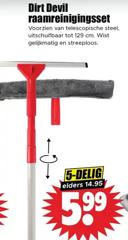 Dirk Dirt Devil raamreinigingsset aanbieding