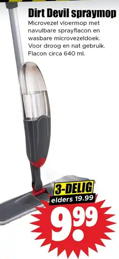 Dirk Dirt Devil spraymop aanbieding
