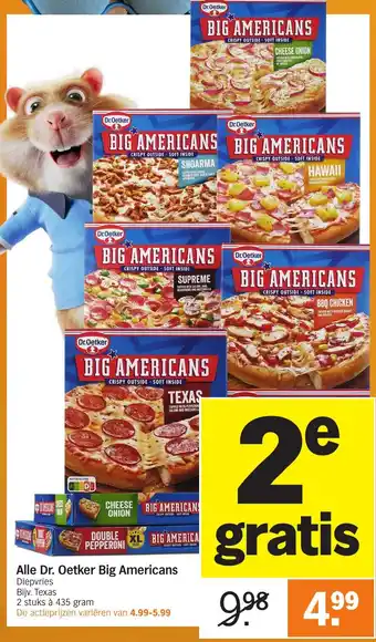 Albert Heijn Alle Dr. Oetker Big Americans aanbieding