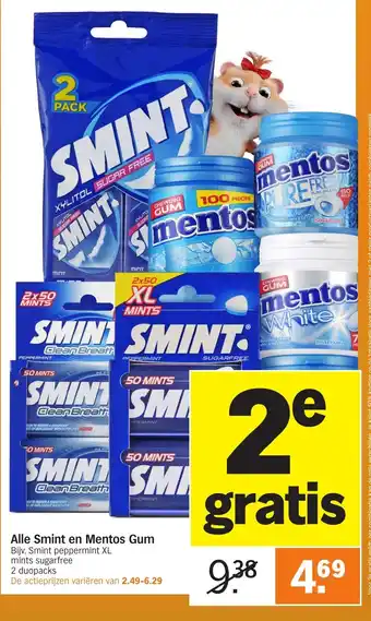 Albert Heijn Alle Smint en Mentos Gum aanbieding