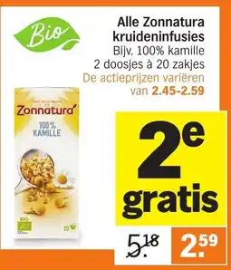 Albert Heijn Alle Zonnatura kruideninfusies aanbieding