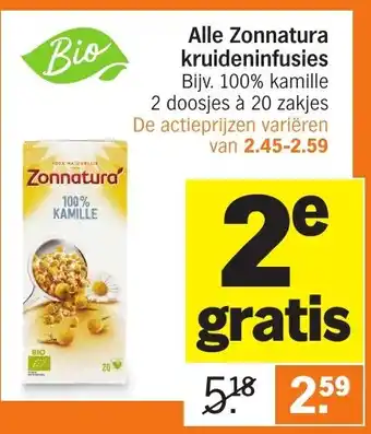 Albert Heijn Alle Zonnatura kruideninfusies aanbieding