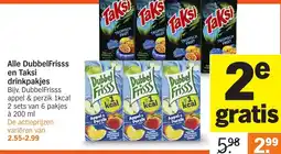 Albert Heijn Alle DubbelFrisss en Taksi drinkpakjes aanbieding
