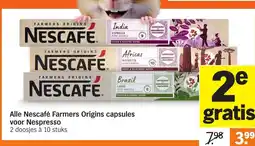 Albert Heijn Alle Nescafé Farmers Origins capsules voor Nespresso aanbieding