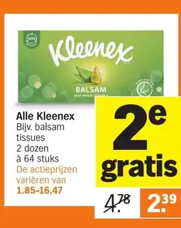 Albert Heijn Alle Kleenex aanbieding