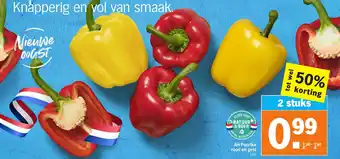 Albert Heijn AH Paprika rood en geel aanbieding