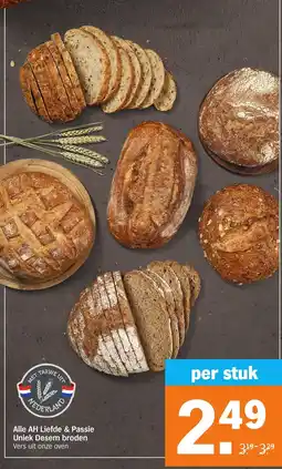 Albert Heijn Alle AH Liefde & Passie Uniek Desem broden aanbieding