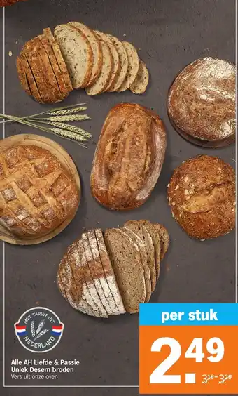 Albert Heijn Alle AH Liefde & Passie Uniek Desem broden aanbieding