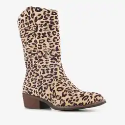 Scapino Blue Box meisjes western laarzen met panterprint beige aanbieding