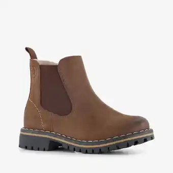 Scapino Stap leren jongens Chelsea boots bruin aanbieding