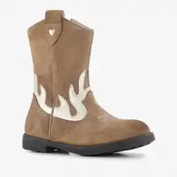 Scapino Stap leren meisjes western laarsjes bruin goud aanbieding