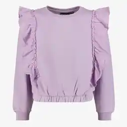 Scapino TwoDay meisjes sweater met ruches lila aanbieding