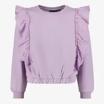 Scapino TwoDay meisjes sweater met ruches lila aanbieding