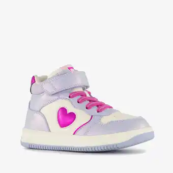 Scapino Blue Box hoge meisjes sneakers met hartje lila aanbieding