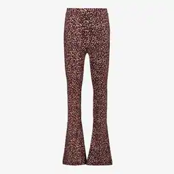 Scapino TwoDay flared meisjes broek met panterprint bruin aanbieding