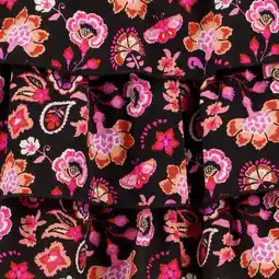 Scapino TwoDay gelaagd meisjes rok met bloemenprint zwart roze aanbieding