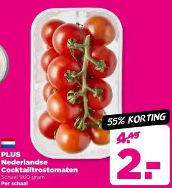 PLUS PLUS Nederlandse Cocktailtrostomaten aanbieding