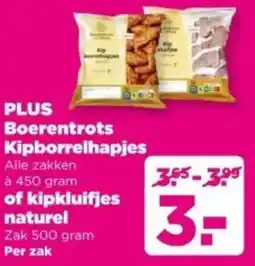 PLUS PLUS Boerentrots Kipborrelhapjes of kipkluifjes naturel aanbieding